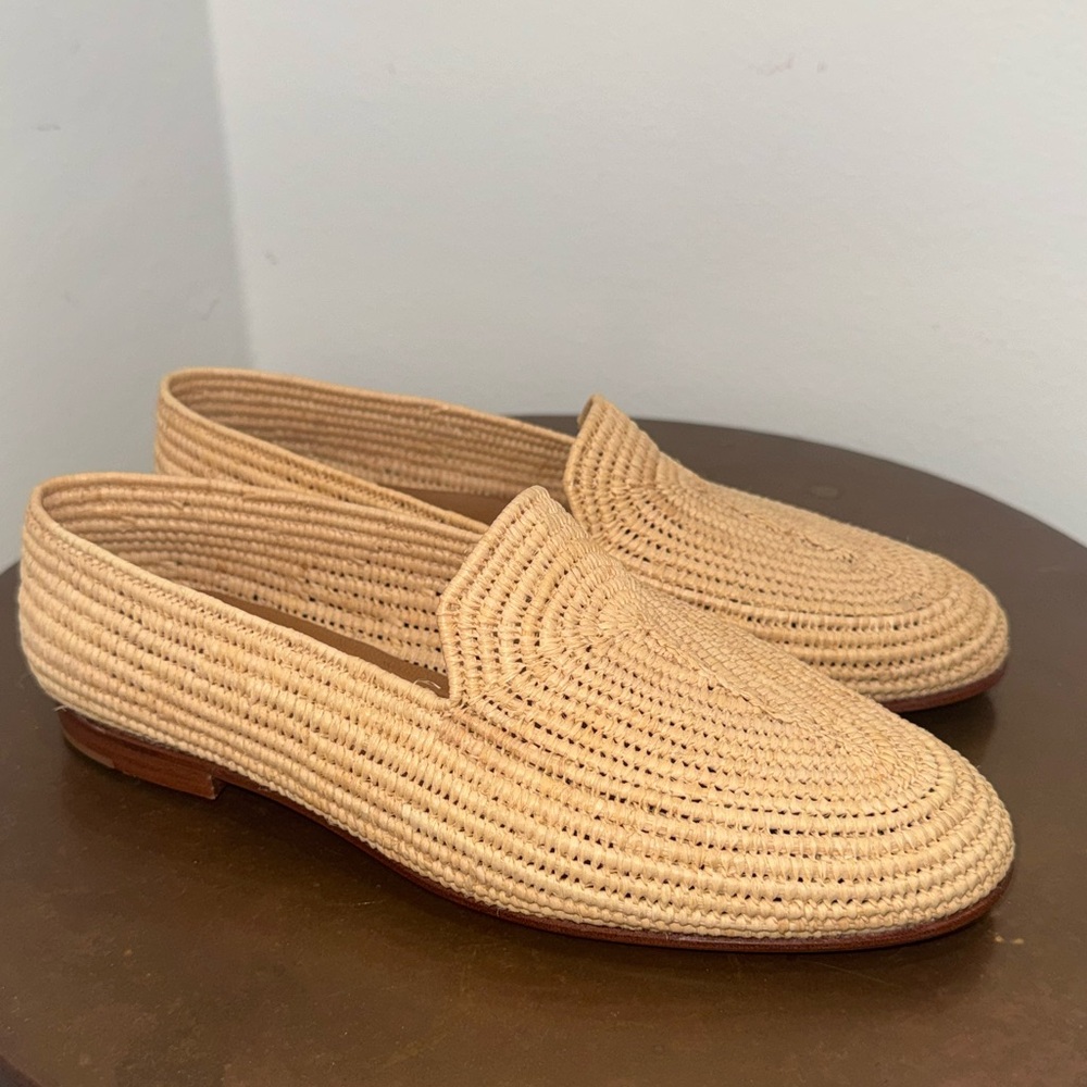 Carrie Forbes Atlas Slip On Woven Loafer Flats